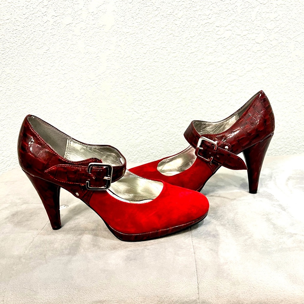 Red Mary Jane Style&Co 4 inch shoes